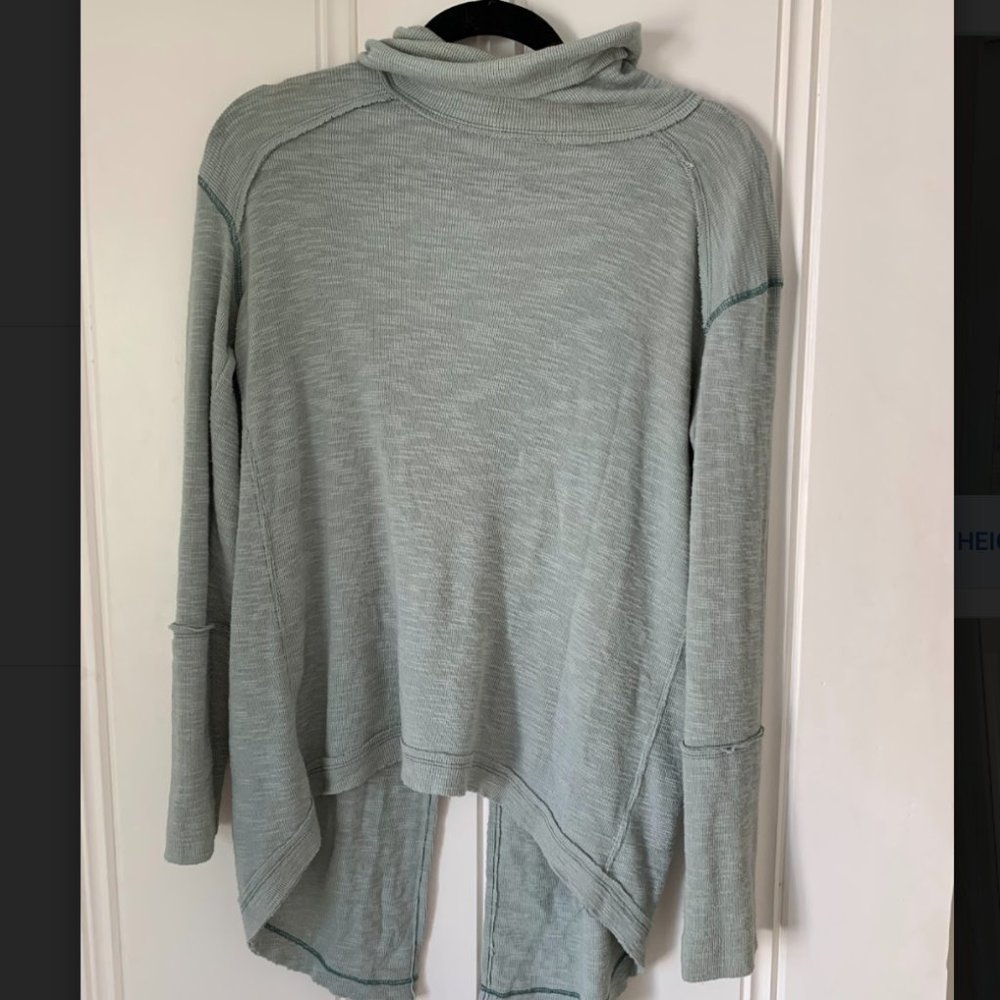 Teal Free People Turtleneck
